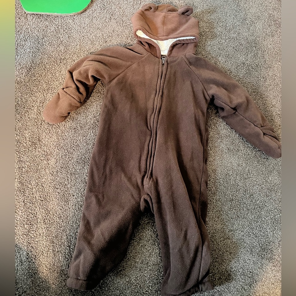 Brown bear winter full body suit
